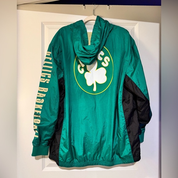 Mitchell & Ness Boston Celtics Anorak Jacket Vintage Logo Green Size XL EUC - Picture 6 of 12